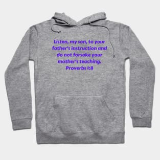 Bible Verse Proverbs 1:8 Hoodie